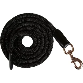 Vodítko HKM Rosegold Glamour s klasickou karabinou black/rose-gold