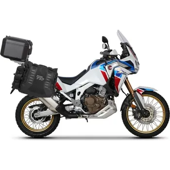 Motodoplněk SHAD Kompletná sada sedlových brašní TERRA TR40 adventure a hliníkového kufra SHAD TERRA TR55 PURE BLACK, vrátane montážnej sady HONDA CRF 1100 L AFRICA TWIN ADVENTURE SPORT
