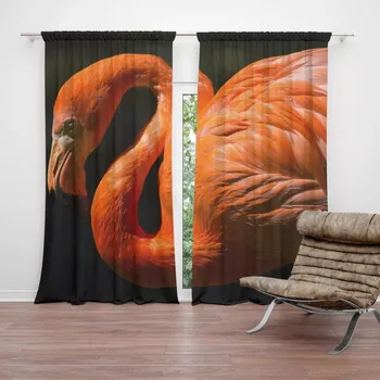 Závěs Sablio Závěs Plameňák: 2ks 140x250cm