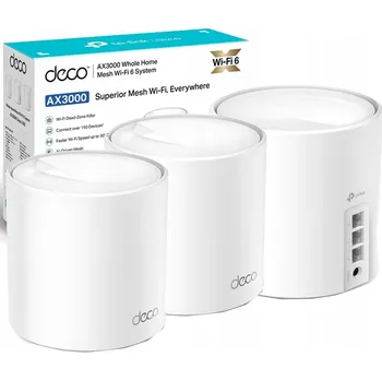 TP-Link Deco X50 Pro Mesh WLAN Set 3-pack Wi-Fi 6 AX3000, 2x 2.5G porty, WPA3