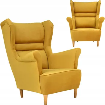 Křeslo Křeslo ušák Zoja skandinávský styl Family Meble zlatá hořčicová žlutá PRO