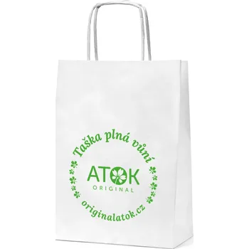 Original Atok Papírová taška bílá s logem S