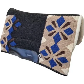 Westernová deka Burioni Showpad s vlnou, modro-hnědá