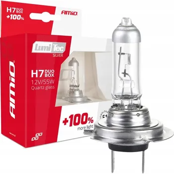 Autožárovka Žárovky Amio LumiTec Silver H7 55W 2 ks