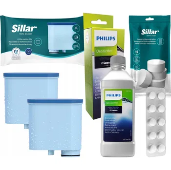 Philips CA6700 odvápňovač + Sillar: 2x vodní filtr + tablety 10 ks