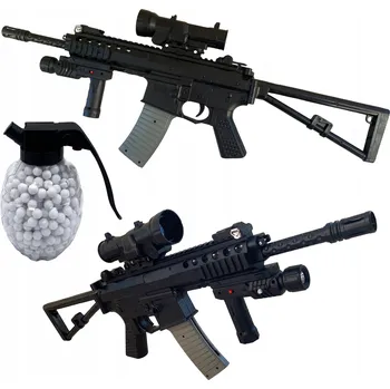 Puška na plastové kuličky, velká atrapa zbraně se skládací pažbou