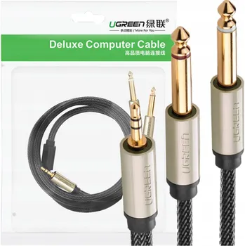 Audio kabel Kabel Ugreen AV126 2x jack (6,3 mm) - minijack (3,5 mm) 1 m