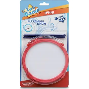 Hudební nástroj pro děti Hudební hračka BONTEMPI Bubínek s paličkami červený