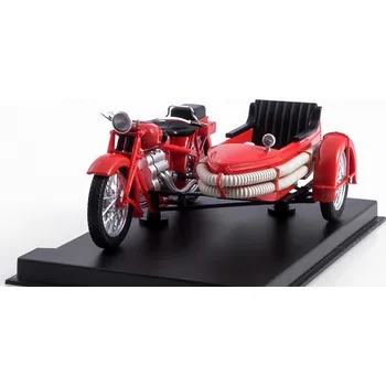 autíčko L-600 hasičský 1:24 MODIMIO Naše Motocykly časopis s modelem Speciální vydání #3 L-600 Hasiči - model motorky