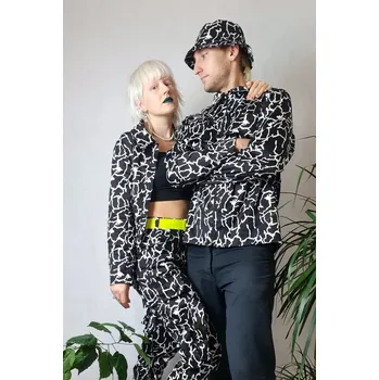 Dámský kabát Princess Tiramisu černá unisex košile s blesky Velikost: S