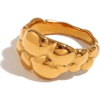 Prsten OTHER SMILEY - zlatý prsten BUBBLY SMALL Velikost: velikost 57 / 8