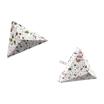 Náušnice Cappali naušnice KITE - Terrazzo marble, šedé