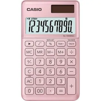 Kalkulačka Casio Kalkulačka SL 1000, růžová, 10 místný displej, CASIO 94182