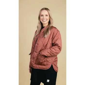 Dámský kabát IVJE Prošívaná bunda Millie malinová Velikost: XS