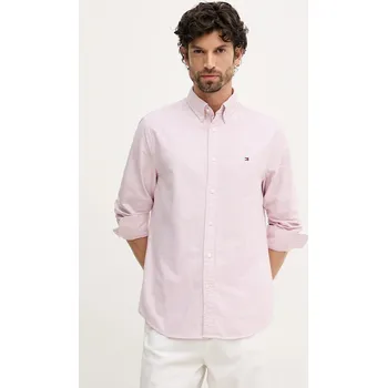 Pánská košile Bavlněná košile Tommy Hilfiger MW0MW36238 růžová 34X, vel. XXL