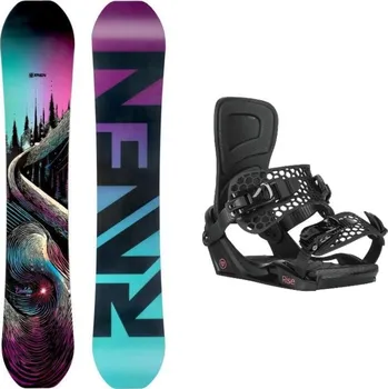Snowboard Raven Dahlia Carbon Mint/Pink dámský snowboard + Gravity Rise black snb vázání 151 cm + L (EU 41,5-43) + DÁREK + Doprava ZDARMA