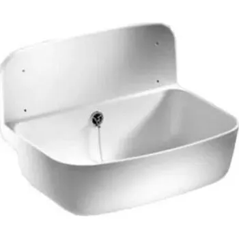Sanit výlevka 49,5x34,5 cm, bez roštu, přepad, PP, bílá