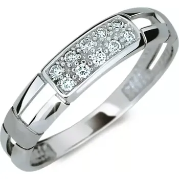 Prsten Dámský prsten s přírodní diamanty DF2033 velikost 51