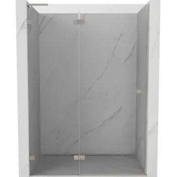 Sprchové dveře Sprchové dveře Mexen Lunar L s levými panty 130 cm, průhledné, kartáčovaný nikl - 834L-130-000-97-00-L