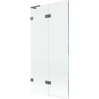 Vanová zástěna Mexen Lunar L vanová zástěna s 2 křídly vlevo 90 x 150 cm, průhledná, stříbrná - 897L-090-100-95-00-L