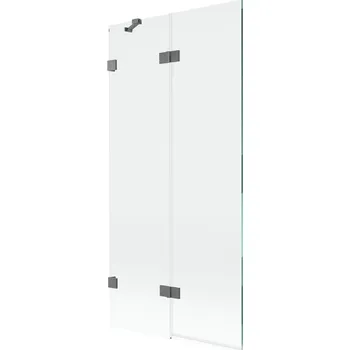 Vanová zástěna Vanová zástěna Mexen Lunar 2-křídlá levá 90 x 150 cm, průhledná, stříbrná - 897-090-100-95-00-L