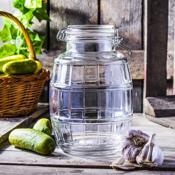 Zavařovací sklenice Skleněná zavařovací sklenice, sudová 2,8 l