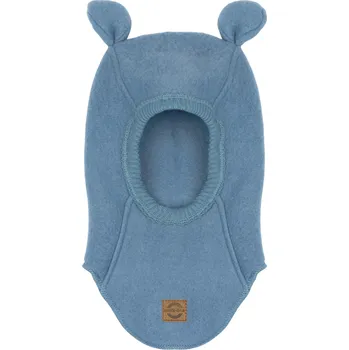 Kojenecká čepice MIKK-LINE Merino kukla s oušky - modrá Flint Stone - Velikost: 98-104 Modrá 98-104