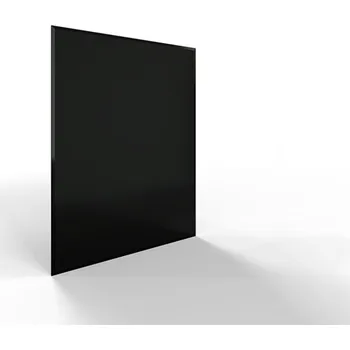 Flamingo Sklo pod kamna - obdelník 850x1000mm/6mm, černé, s fazetou