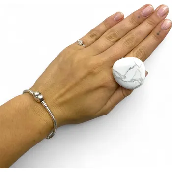 Prsten Luba Bakičová - prsten z kamene / přírodní polodrahokam-mramor Velikost: Velikost 54