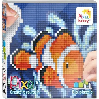 kreativní sada Pixelhobby Pixel sada s velkou podložkou rybka klaun Nemo
