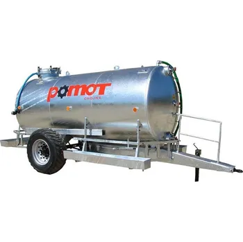 Přívěs k motorovému vozidlu Cisterna na vodu s napájecími žlaby za traktor POMOT T 507/4 objem 5000 l homologace