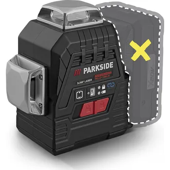 Měřící laser PARKSIDE PERFORMANCE® Aku křížový liniový laser PKLLP 3360 A1 – bez akumulátoru a nabíječky