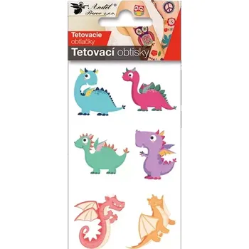 Tetování Dočasné dětské tetování barevní dinosauři