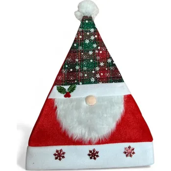 Vánoce Vánoční čepice Santa Claus s vousy