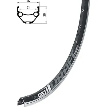 Komponent pro jízdní kolo KELLYS Ráfek DRAFT, 32H, AV, 24" black