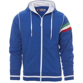 Pánská mikina Payperwear Sportovní pánská mikina Nevada s italskou trikolórou na průramku Barva: Královská modrá/Bílá, Velikost: M