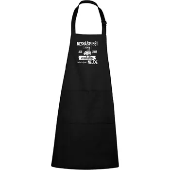 Kuchyňská zástěra Zástěra s potiskem Sexy zemědělec Barva zástěry: Černá