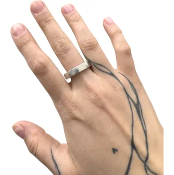 Prsten SPOON RINGZ stříbřený upcycled prsten malý / rukojeť lžičky 17.