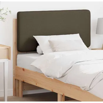 Ložnice Čalouněné čelo postele Hnědá a taupe 90 cm Masivní borové dřevo