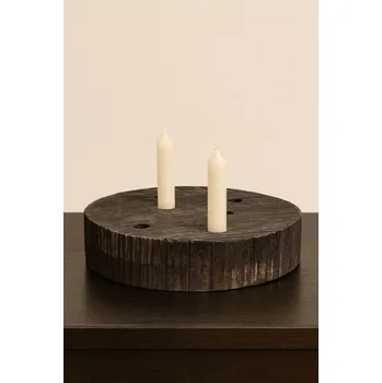 Svícen BePureHome Dřevěný svícen Blaze - Mangové dřevo