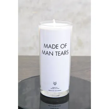 Svíčka IRONIC CANDLES - MADE OF MAN TEARS Velikost svíčky / Size: Malá / Small, Barva a vůně / Color and scent: Modrá kobalt - OSTRUŽINOVÁ MARMELÁDA
