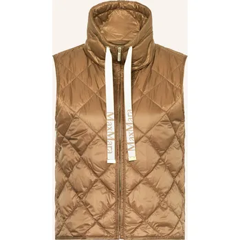Dámská vesta Max Mara The Cube Dámská Peří Vesta Tregic, hnědá, 38