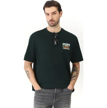 Pánské tričko Bavlněné tričko Medicine pánské, zelená barva, s aplikací RS25.TSM521 79X, vel. XL