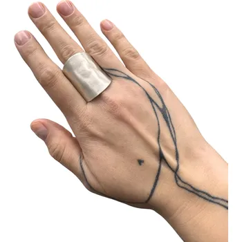 Prsten SPOON RINGZ stříbřený upcycled prsten velký / spodní část lžičky III.