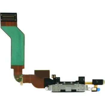 Nabíjecí a datový flex konektor s mikrofonem pro iPhone 4S - černý