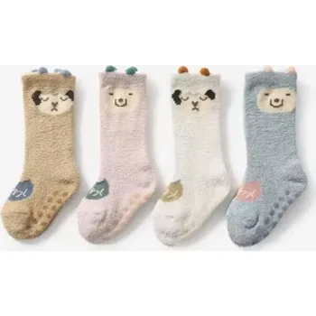 Dámské ponožky Dlouhé protiskluzové flísové ponožky - HNĚDÉ - (24-36 m) L (Značka: LOVE KIDS)