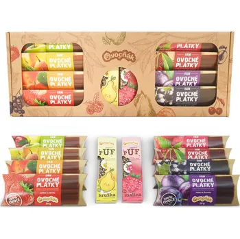 Sušená potravina Ovocňák Dárková sada s plátky a pufy 204 g