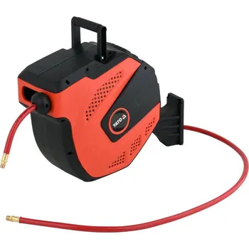 Příslušenství ke kompresoru YATO Naviják s hadicí 15m, průměr 9,5mm na stlačený vzduch, samonavíjecí buben