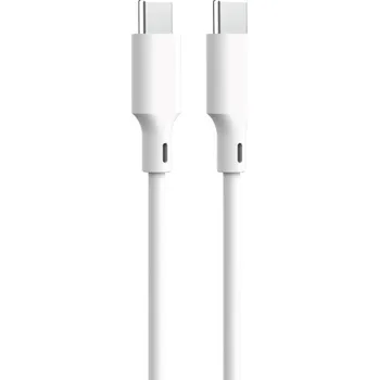 Datový kabel Forever Recycling Forever recyklovaný kabel USB-C - USB-C 1,5m 3A KR15-CC-00 bílý