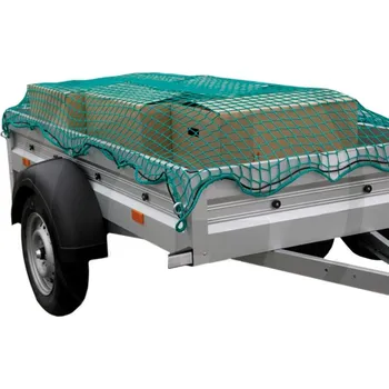 Síť na náklad Ochranná síť pro přívěsy, přívěsné vozíky 4 x 2,5 m k zajištění nákladu oka 45 mm zelená